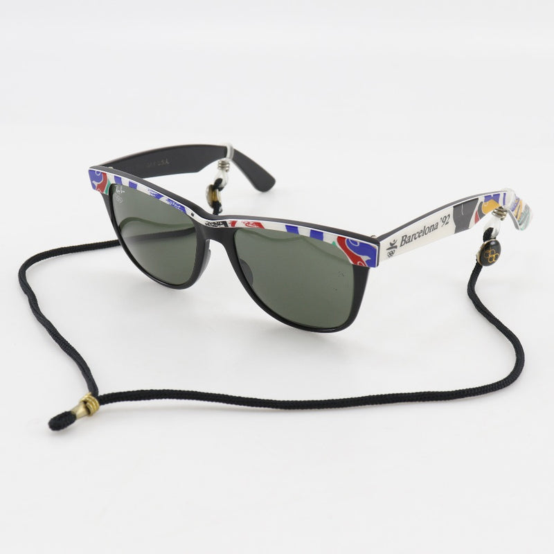 [Ray-Ban] Ray-Ban 
 Olimpiadas de Barcelona 1992 Gafas de sol 
 Sports Wayfarer 2 molestia PlatStick Black/Multicolor Barcelona Olimpics 1992 Unisex