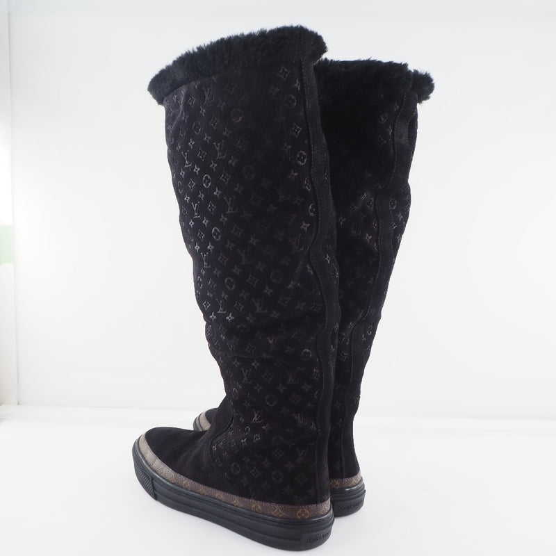 [Louis Vuitton]路易威登 
 雪球线靴 
 长Mouton Black CL0168雕刻雪球女士A+等级