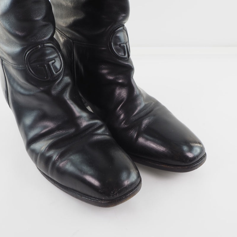 [GUCCI] Gucci 
 Boots 
 Leather black ladies