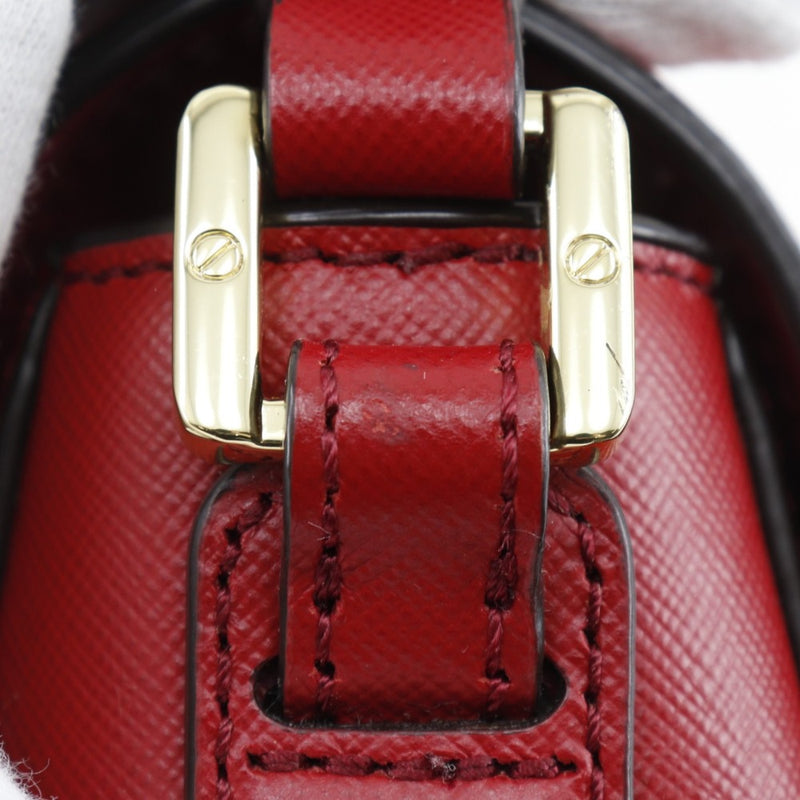 [Tory Burch] Tory Burch Logo Sac à bandoulière pochette en cuir en cuir rouge diagonal