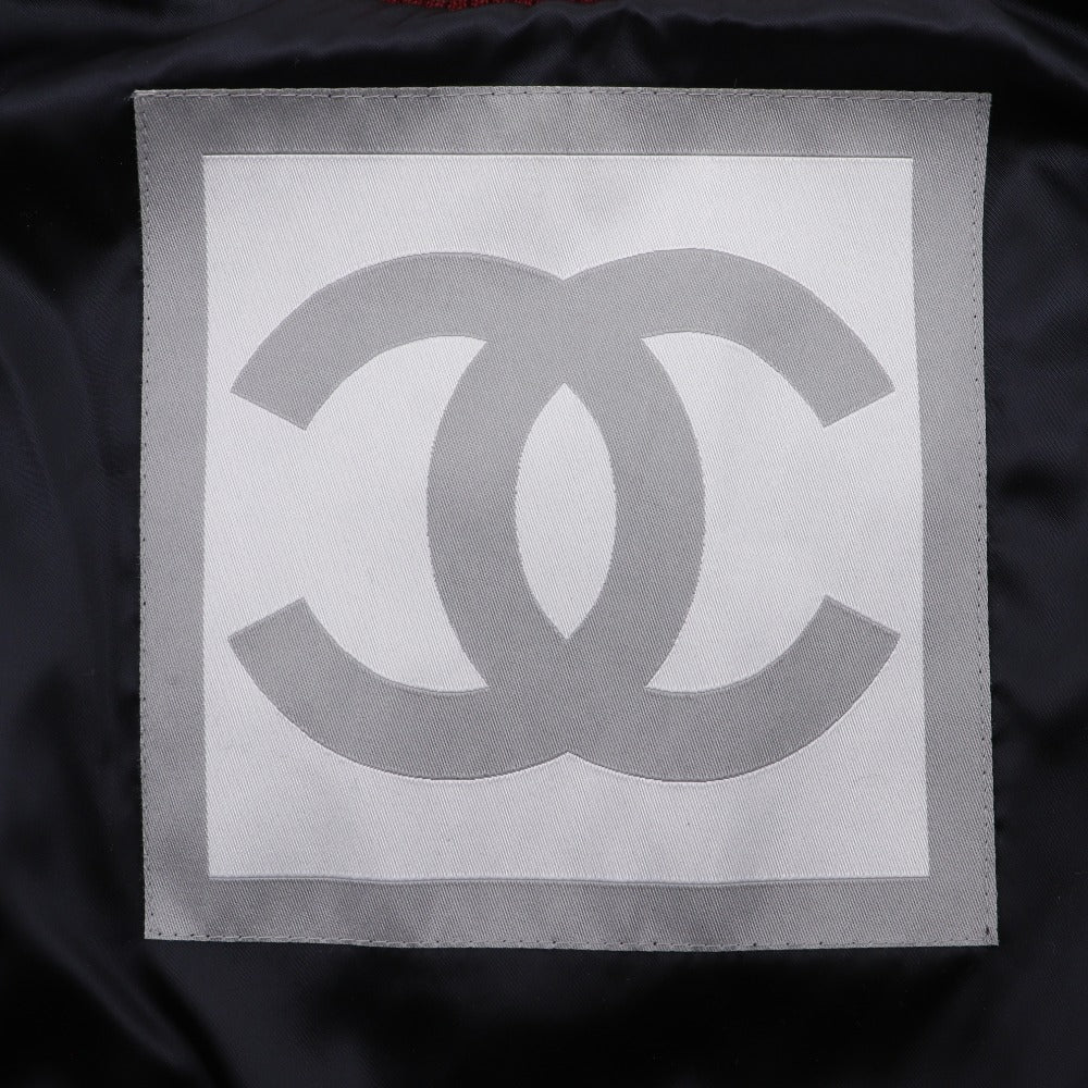 CHANEL ホワイト スタジャン CHANEL】シャネル ベースボール スタジアムジャケット スタジャン