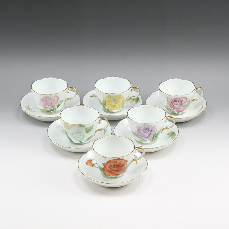 [OKURA] 오쿠라토엔 핸드페인팅 꽃 모티브 식기