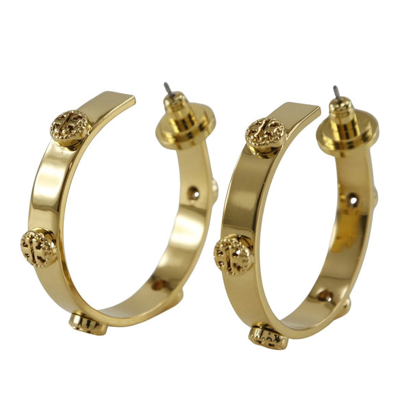 【Tory Burch】トリーバーチ ロゴフープ ピアス