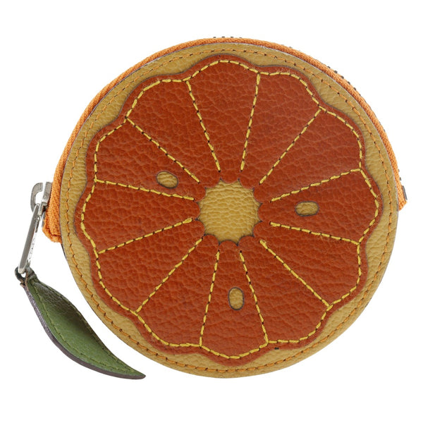 [HERMES] Hermes 
 Orange motif coin case 
 Shable orange zipper orange motif ladies