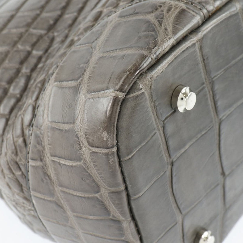 Handbag Crocodile Gray Magnet Tipo de mujer