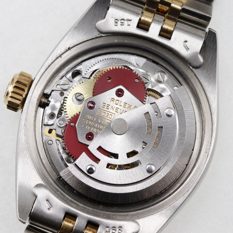 [劳力士]劳力士 
 牡蛎目的手表 
 日期6917/3不锈钢X K18黄金黄金自动香槟拨号板牡蛎永久女士