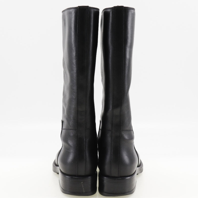 [PRADA] Prada 
 Jockey boots 
 Long Leather Black JOCKEY BOOTS Ladies