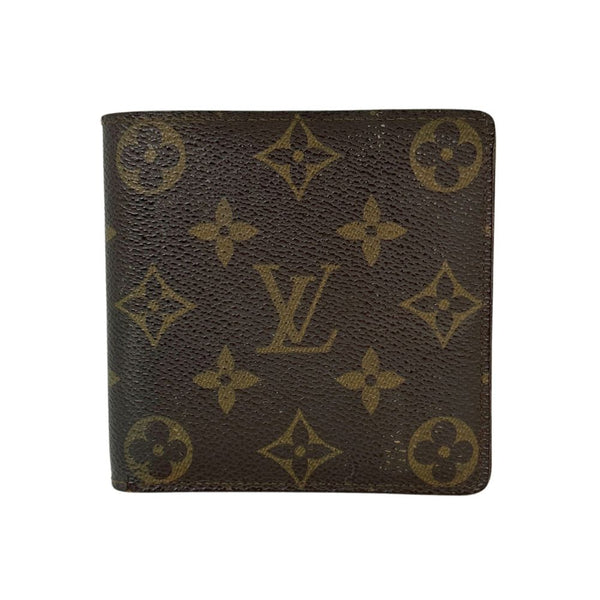 [Louis Vuitton] Louis Vuitton 
 Portofoille Marco Bi -fold wallet 
 M61675 Monogram Canvas tea 8911an engraved open PorteFeiUlle Marco Men's B-Rank