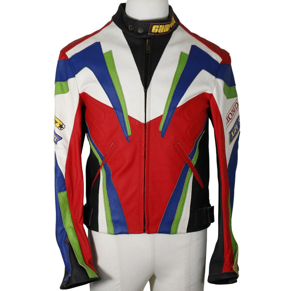 [DOLCE & GABBANA] Dolce Dorchy 
 Racing Riders Jacket 
 Leather multi-color Racing Men's B-Rank
