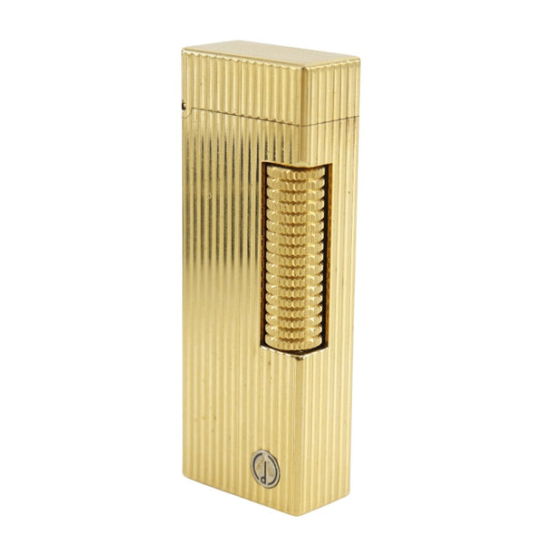 [Dunhill] 
 Briquet de gaz de type rouleau 
 Stripe Fumer Equipment Gold Color Roller Gas plus léger _A-RANK