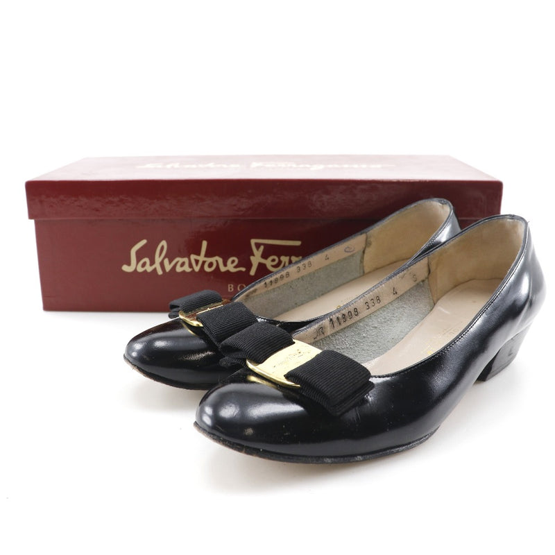 [Salvatore Ferragamo] Salvatore Ferragamo 
 발라 리본 펌프 
 11898 338 특허 가죽 바라 리본 숙녀 B 순위