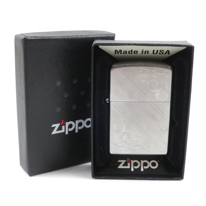 [Zippo] Zippo 
 佛罗伦萨1974年作家 
 第80纪念石油作家Dia Gostin Zippo Collection No.1 Silver Florentine 1974 _S等级