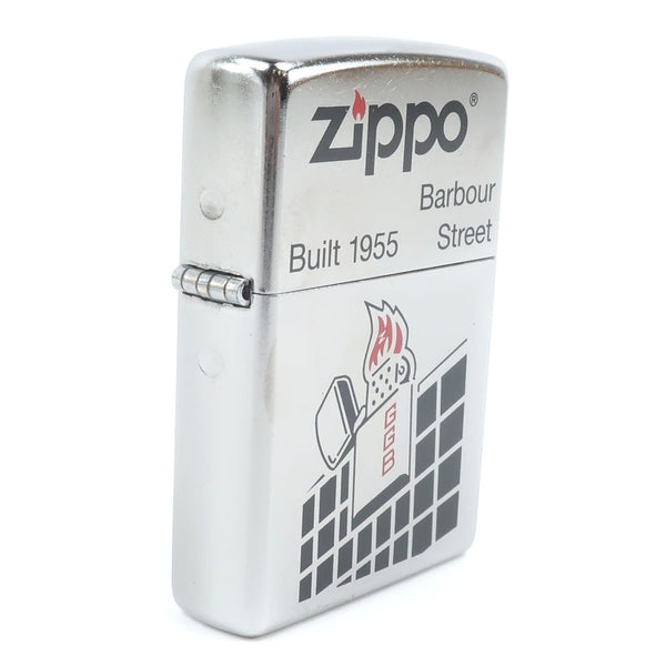 【ZIPPO】ジッポー
 バーバー・ストリート 1955 ライター
 80th記念 オイルライター ディアゴスティーニ zippo collection No.18 シルバー Barber Street 1955 _Sランク