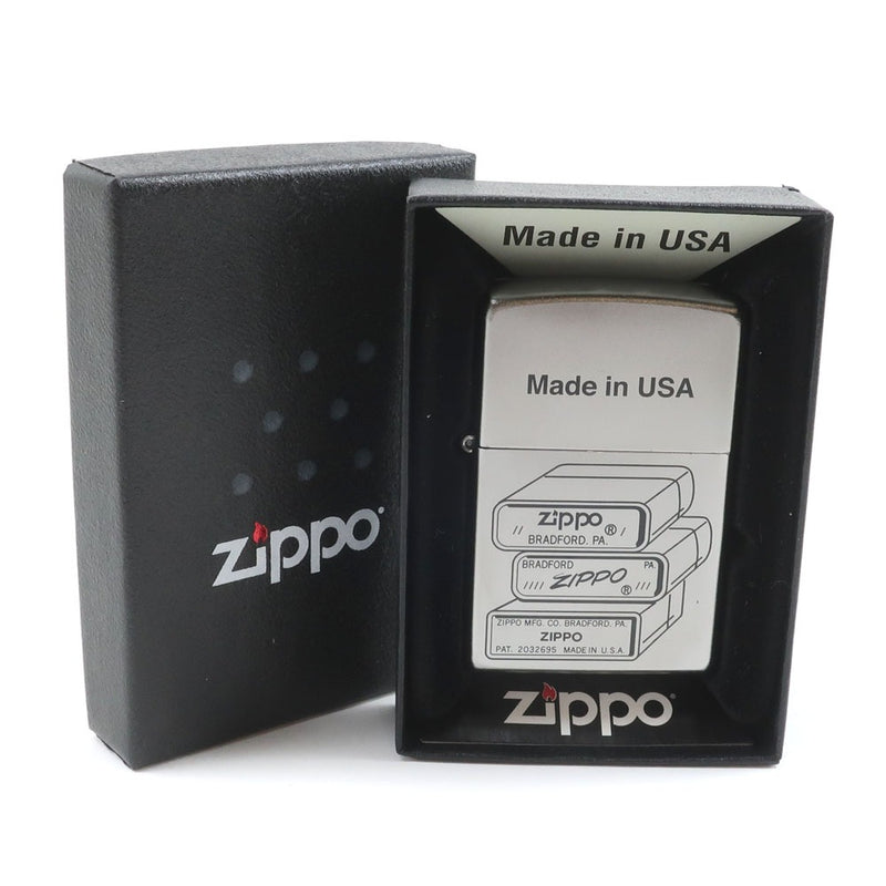 [Zippo] Zippo 
 Bottom stamp writer 
 80th Memorial Oil Writer Dia Gostini Zippo Collection No.16 Silver Bottom Stamp_s Rank