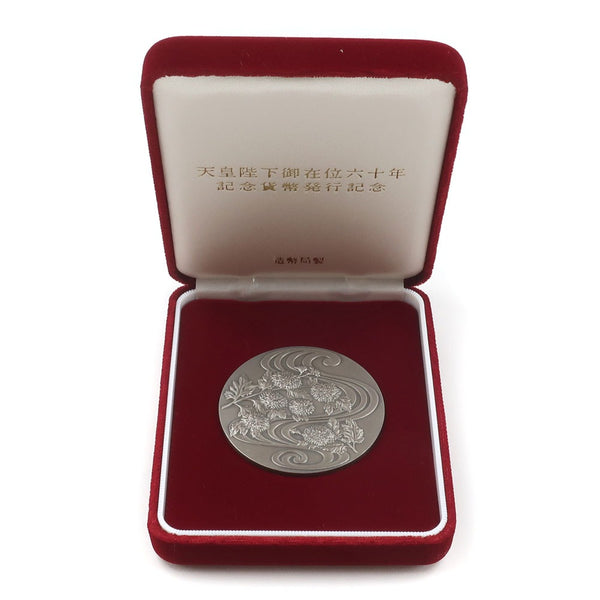 [日本薄荷]薄荷 
 皇帝je下60年纪念奖牌硬币 
 银牌（纯银）大约120克纪念皇帝的纪念