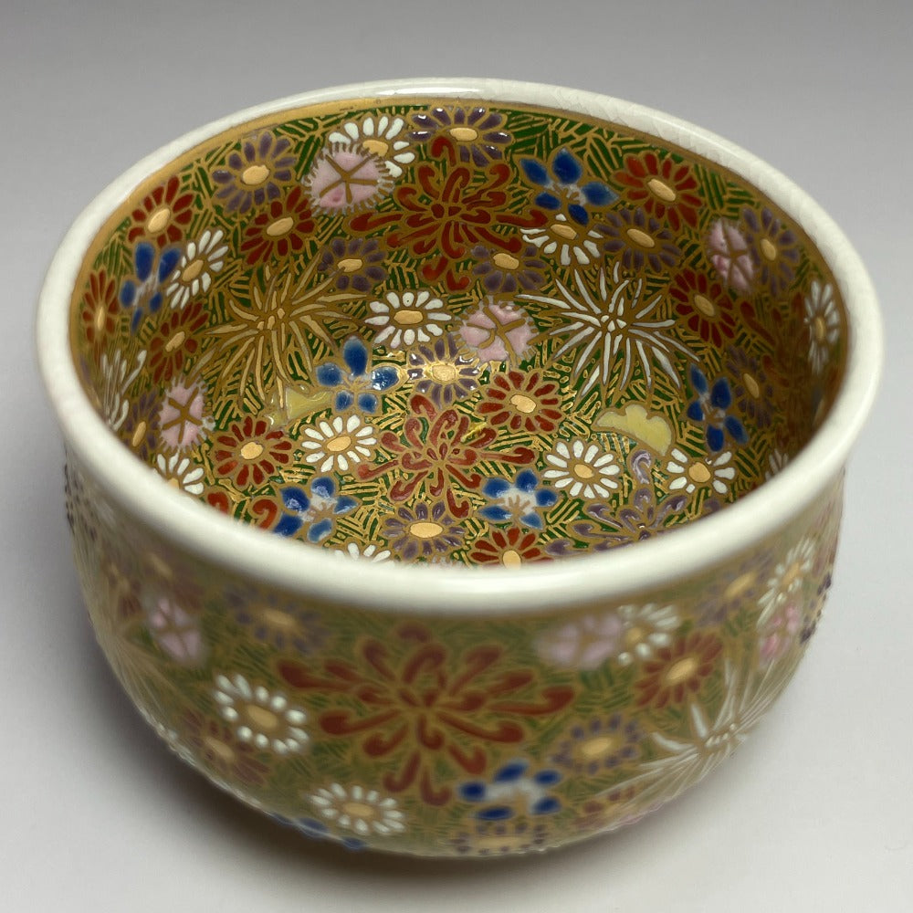 内山渓山 作 薩摩焼菊詰文ぐい呑み 食器 – NISHIKINO VINTAGE KYOTO