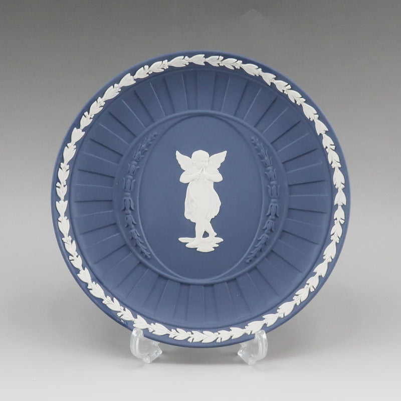 【Wedgwood】ウェッジウッド ジャスパー ポートランドブルー 置物 オブジェ
 飾り皿 プレート