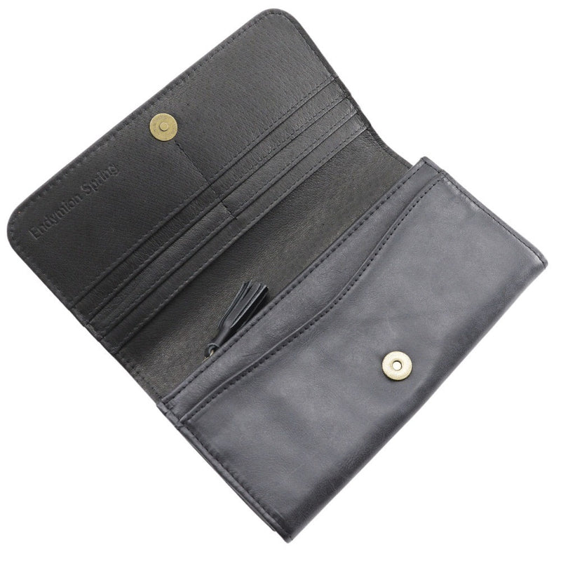 [Endymion Spring] Endimion Spring 
 Genuine leatherWallet Purse
 Black magnet type Genuine Leather Wallet Ladies A+Rank