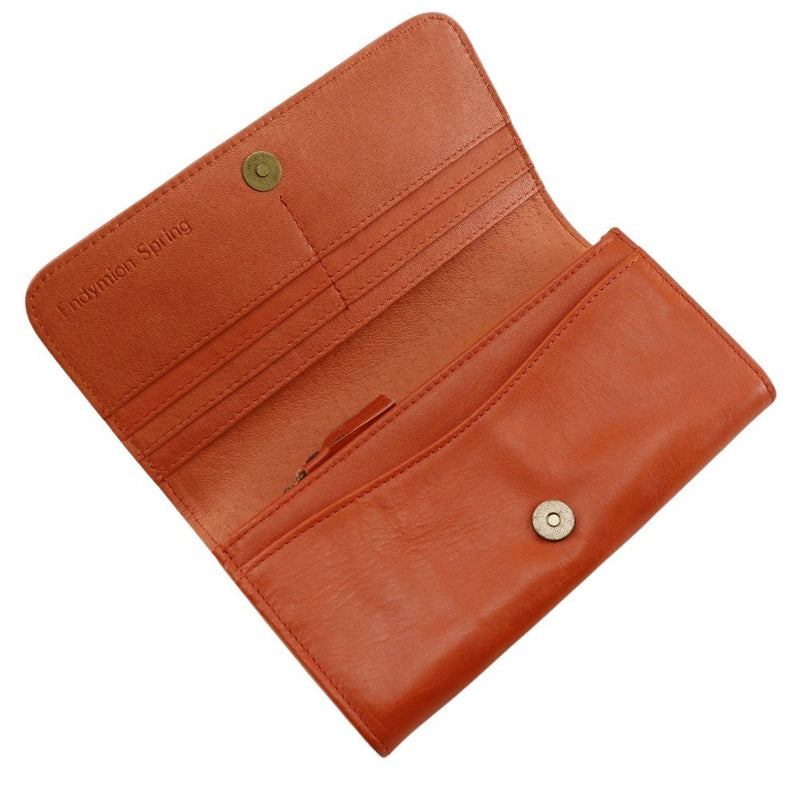 [Endymion Spring] Endimion Spring 
 Genuine leatherWallet Purse
 Orange magnet type Genuine Leather Wallet Ladies A+Rank