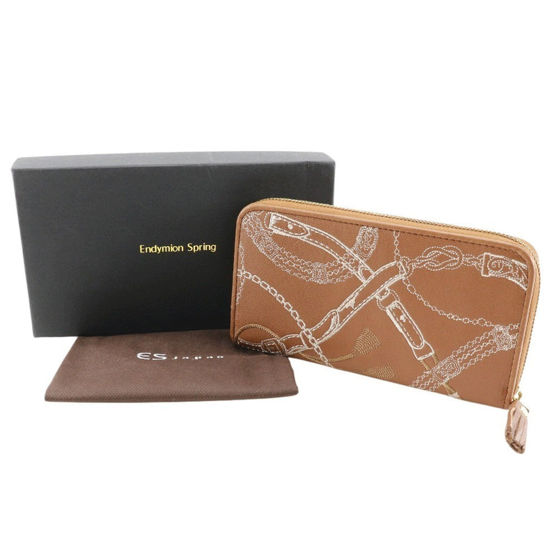 [Endymion Spring] Portefeuille long brodé en cuir véritable Endymion Spring