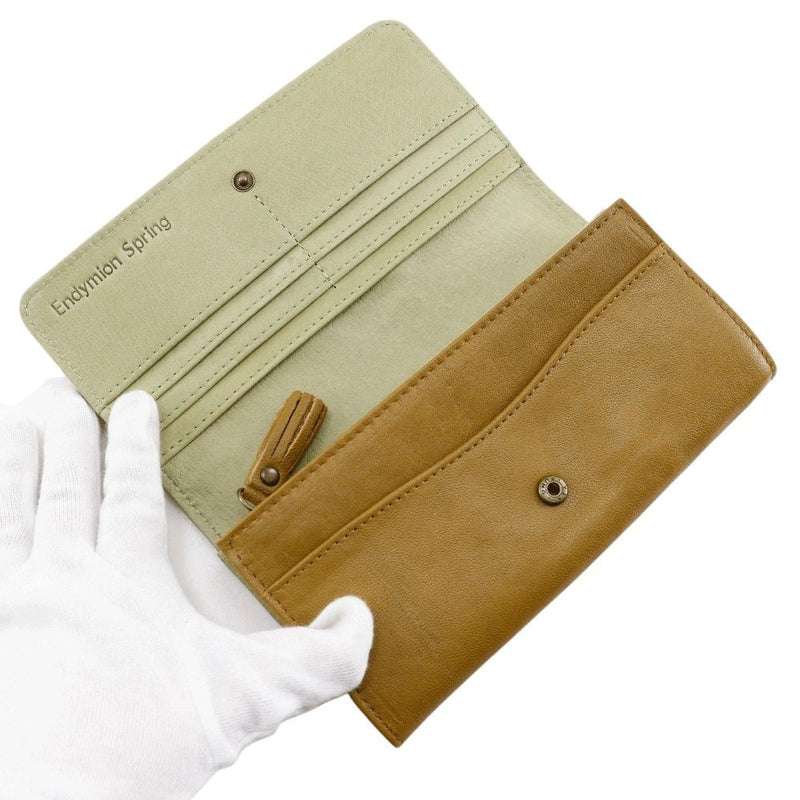 [Endymion Spring] Portefeuille long en patchwork en cuir véritable Endymion Spring