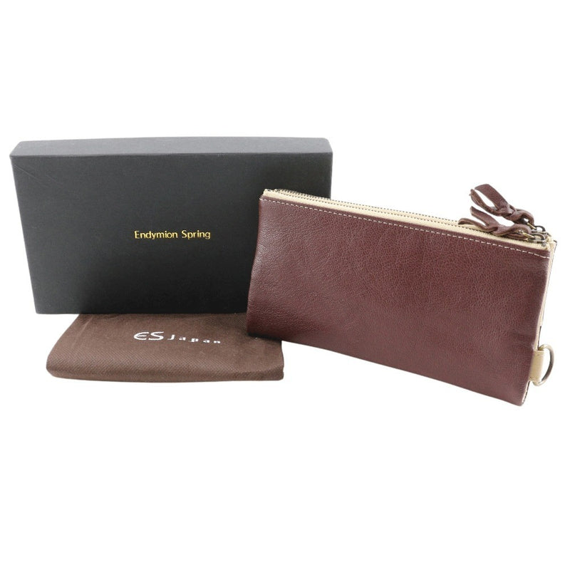 【Endymion Spring】エンディミオン・スプリング
 本革財布 長財布
 赤茶色 スナップボタン Genuine Leather Wallet ユニセックスA+ランク