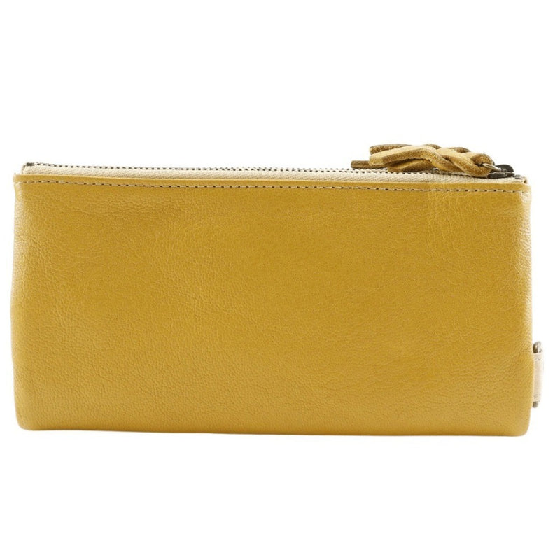 [Endymion Spring] Endymion printemps authentique portefeuille en cuir long portefeuille jaune bouton en cuir authentique portefeuille unisexe A + rang