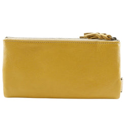 [Endymion Spring] Endimion Spring 
 Billetera de cuero genuina billetera larga 
 Botón Amarillo Botón Genuino Billetera de cuero Unisex A+Rank