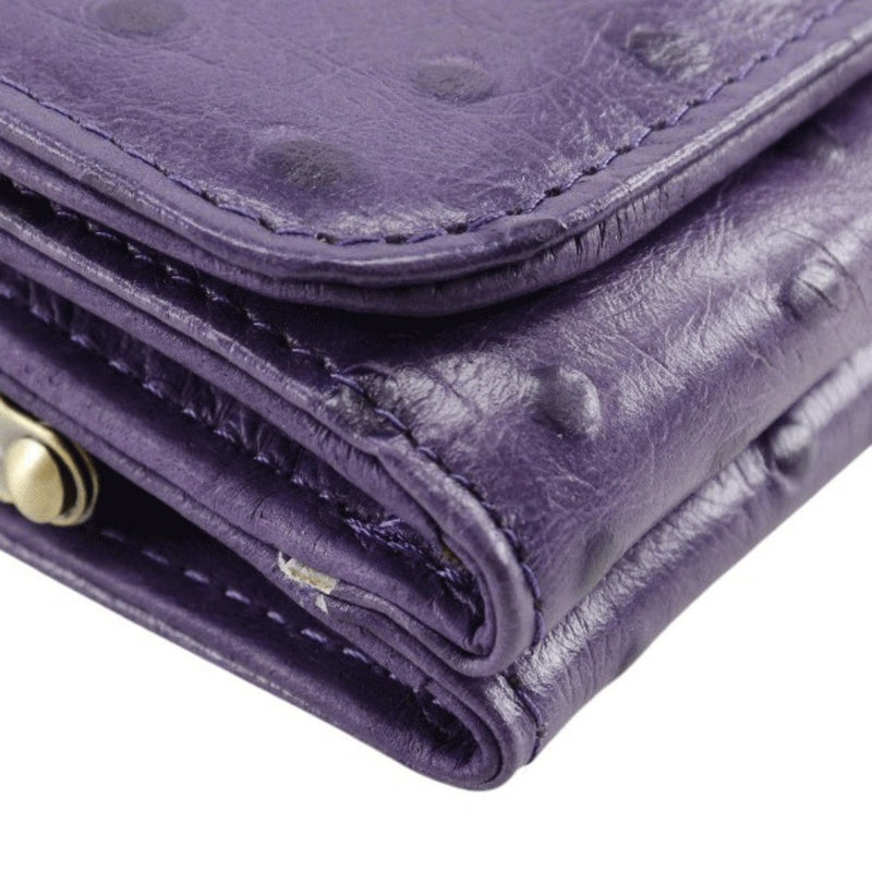 [Endymion Spring] Endimion Spring 
 Genuine leatherWallet Purse
 Purple snap button Genuine Leather Purse Wallet Ladies A+Rank