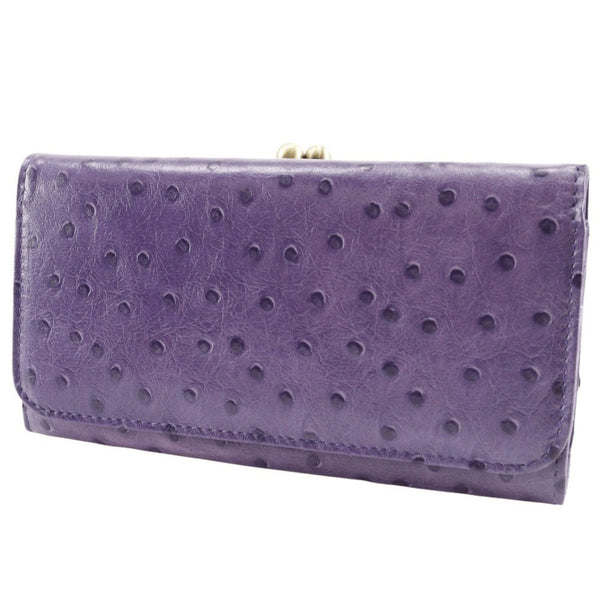 [Endymion Spring] Endimion Spring 
 Genuine leatherWallet Purse
 Purple snap button Genuine Leather Purse Wallet Ladies A+Rank