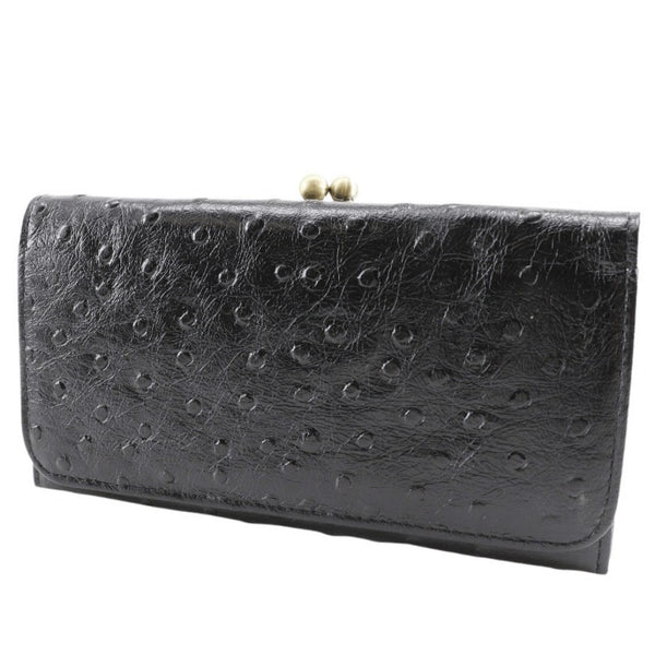 [Printemps endymion] printemps endimion 
 Portefeuille en cuir véritable portefeuille 
 Bouton de snap noire authentique portefeuille de sac à main en cuir dames a + rang