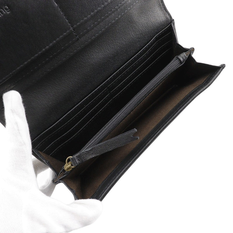 【Endymion Spring】エンディミオン・スプリング
 本革 がま口財布 長財布
 ブラック スナップボタン Genuine Leather Purse Wallet レディースA+ランク