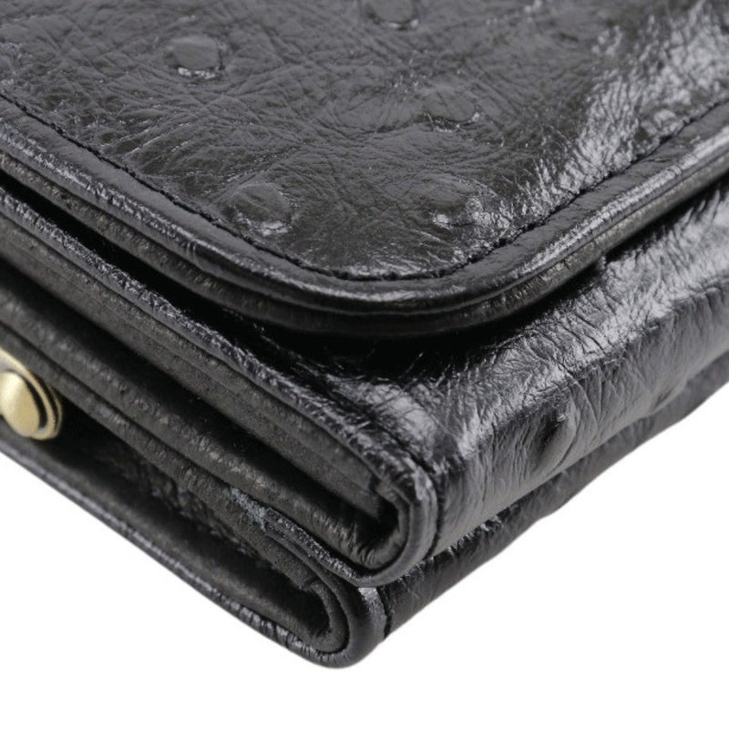 [Endymion Spring] Endimion Spring 
 Genuine leatherWallet Purse
 Black Snap button Genuine Leather Purse Wallet Ladies A+Rank