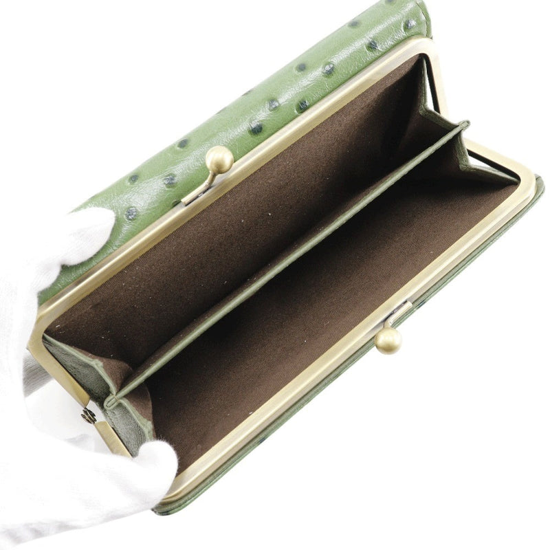 [Endymion Spring] Endimion Spring 
 Genuine leatherWallet Purse
 Green Snap button Genuine Leather Purse Wallet Ladies A+Rank