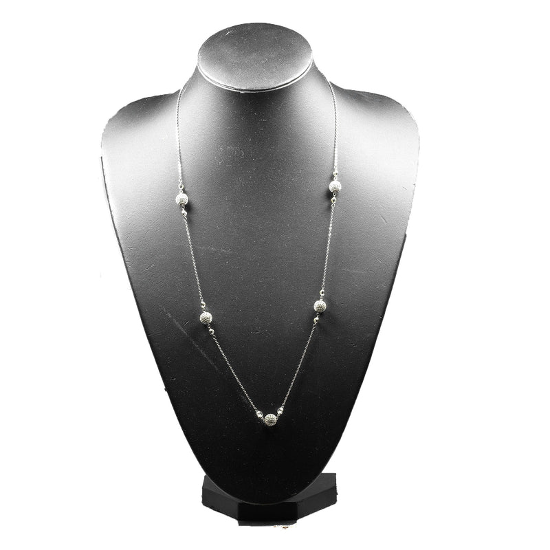 【SWAROVSKI】スワロフスキー ロングステーション パヴェボール ネックレス