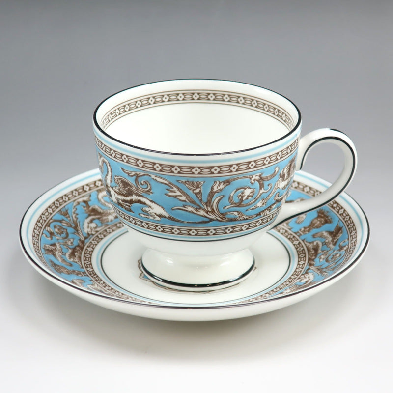 【Wedgwood】ウェッジウッド
 フロレンティーン ターコイズ 食器
 カップ&ソーサー ポーセリン Florentine turquoise _