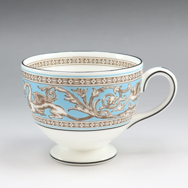 [Wedgwood] Wedgwood 
 Vaisselle florentine turquoise 
 Tasse et soucoupe porcelaine florentine turquoise _