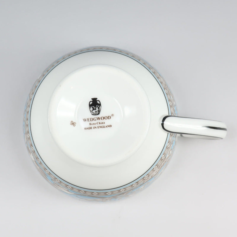 [Wedgwood] Wedgwood 
 Vaisselle florentine turquoise 
 Tasse et soucoupe porcelaine florentine turquoise _