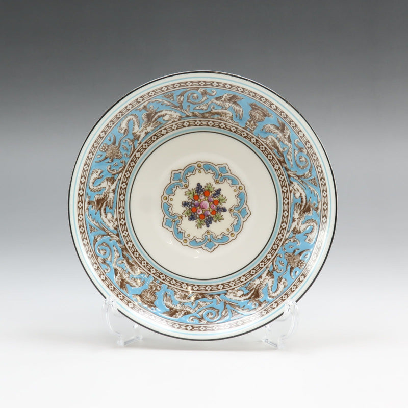 [Wedgwood] Wedgwood 
 Vaisselle florentine turquoise 
 Tasse et soucoupe porcelaine florentine turquoise _