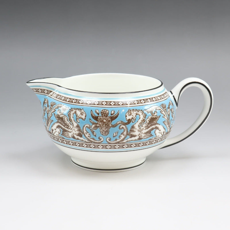 [Wedgwood] Wedgwood 
 Vaisselle florentine turquoise 
 Crémier S Porcelaine Florentine turquoise _Rang A
