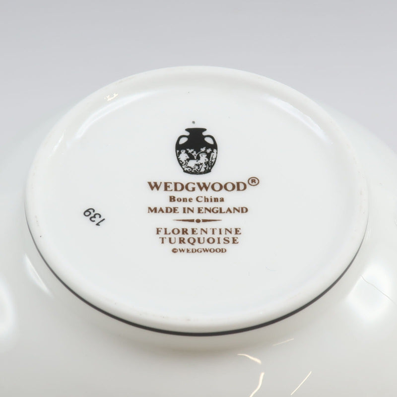 [Wedgwood] Wedgwood 
 Vaisselle florentine turquoise 
 Crémier S Porcelaine Florentine turquoise _Rang A