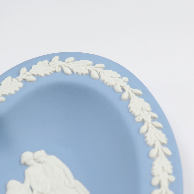 [웨지우드] 웨지우드 
 하트 모양의 부속품 상자 장식물 오브제 
 벽옥 페일블루 하트형 부속품 상자 _A랭크