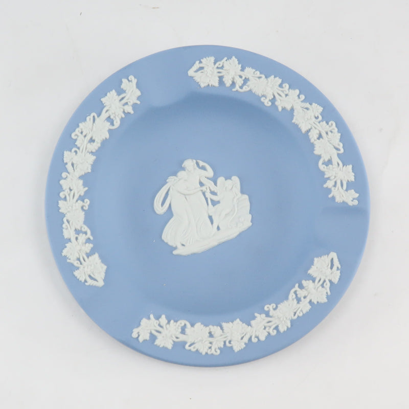 [Wedgwood] Wedgewood 
 Jasper object 
 Plate ashtray 11.3cm figurine Blue JASPER_A Rank