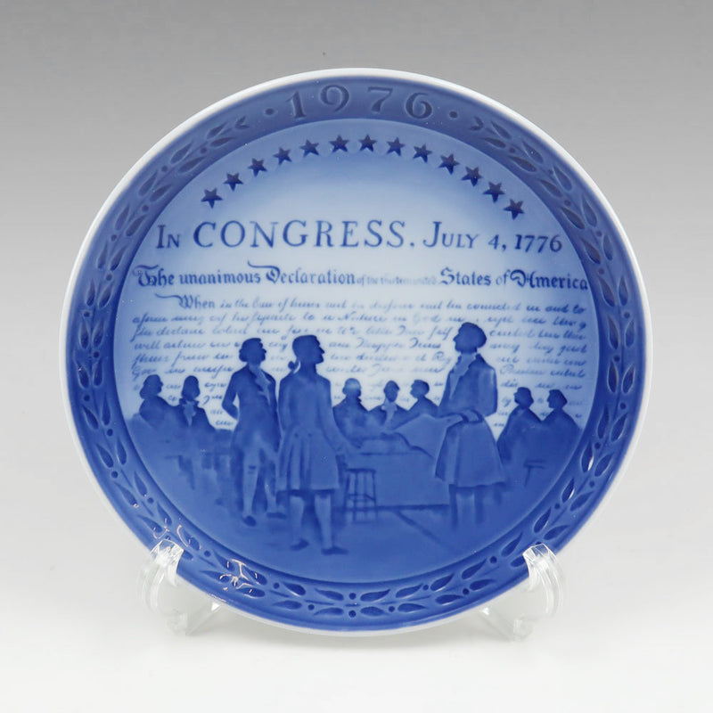 [Royal Copenhagen] RoyalLucoPenhagen 200 주년 기념 플레이트 장식, 물체, American Bicentennial Plate _A+ Rank