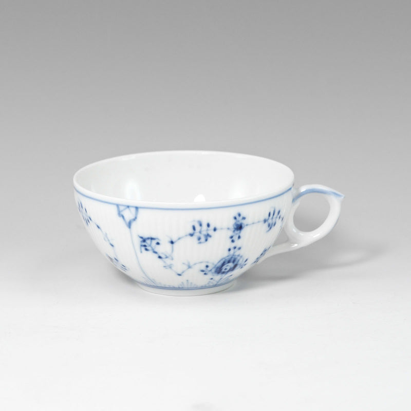 [Royal Copenhagen] RoyerLucoPenhagen Blue Fluteed Plain Tea Cup & Saucer Blue Fluted Plane _a+Rank