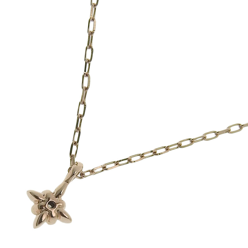 [4 ℃] Yon Sea 
 necklace 
 K10 Pink Gold x Diamond Gold Approximately 0.8g Ladies SA Rank