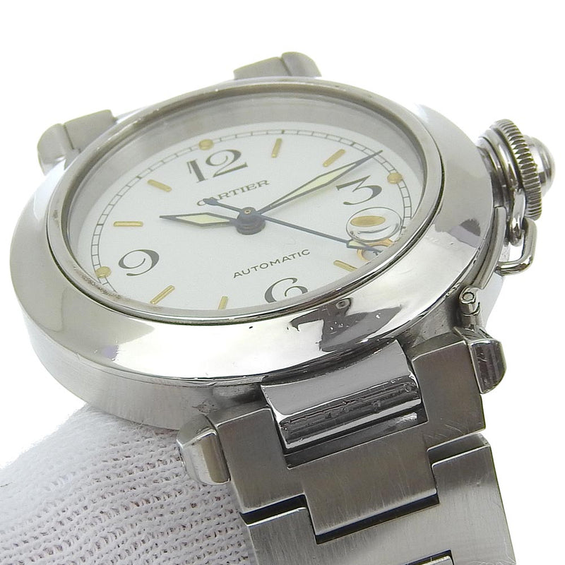 【CARTIER】カルティエ
 パシャ 腕時計
 W31015M7 ステンレススチール 自動巻き 白文字盤 Pasha メンズ