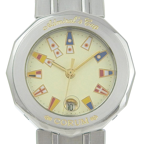 [Corum] corm 
 Reloj de la Copa de Admirales 
 39.610.20 V050 Costo de acero inoxidable Display analógico Dial de marfil Admirals Copa de damas A-Rank