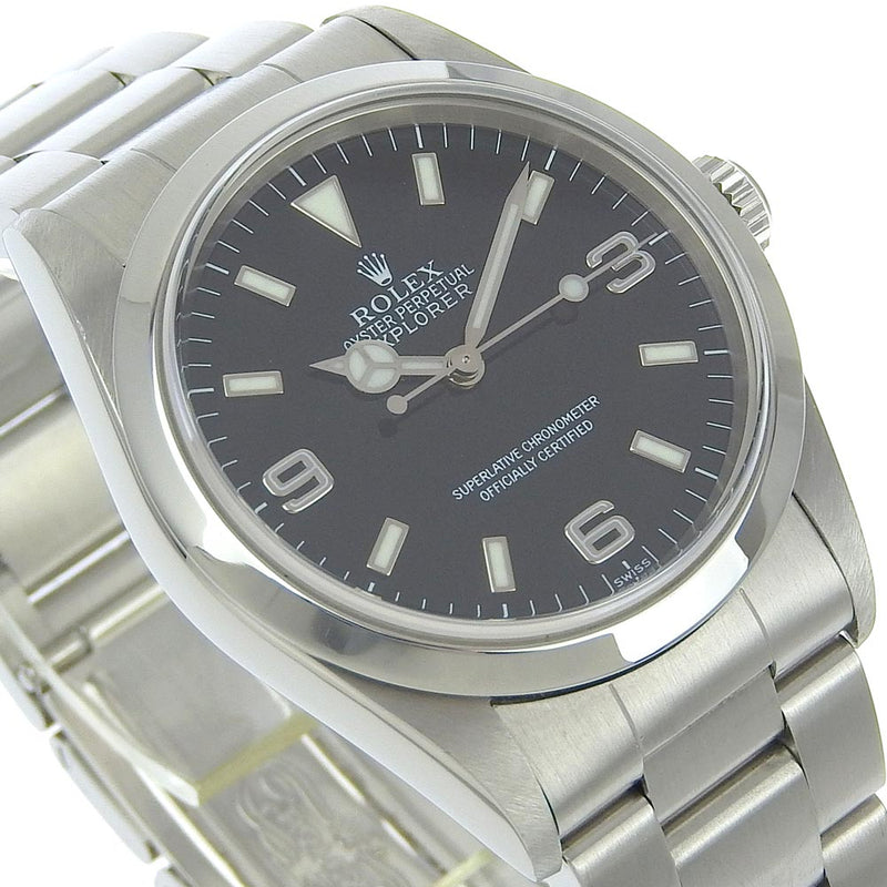 【ROLEX】ロレックス
 エクスプローラー1 腕時計
 A番 14270 ステンレススチール 自動巻き 黒文字盤 Explorer 1 メンズAランク