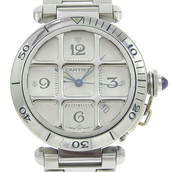 [Cartier] Cartier 
 Pasha Grid Watch 
 W31040H3 Stainless steel automatic white dial PASHA Grid Men's